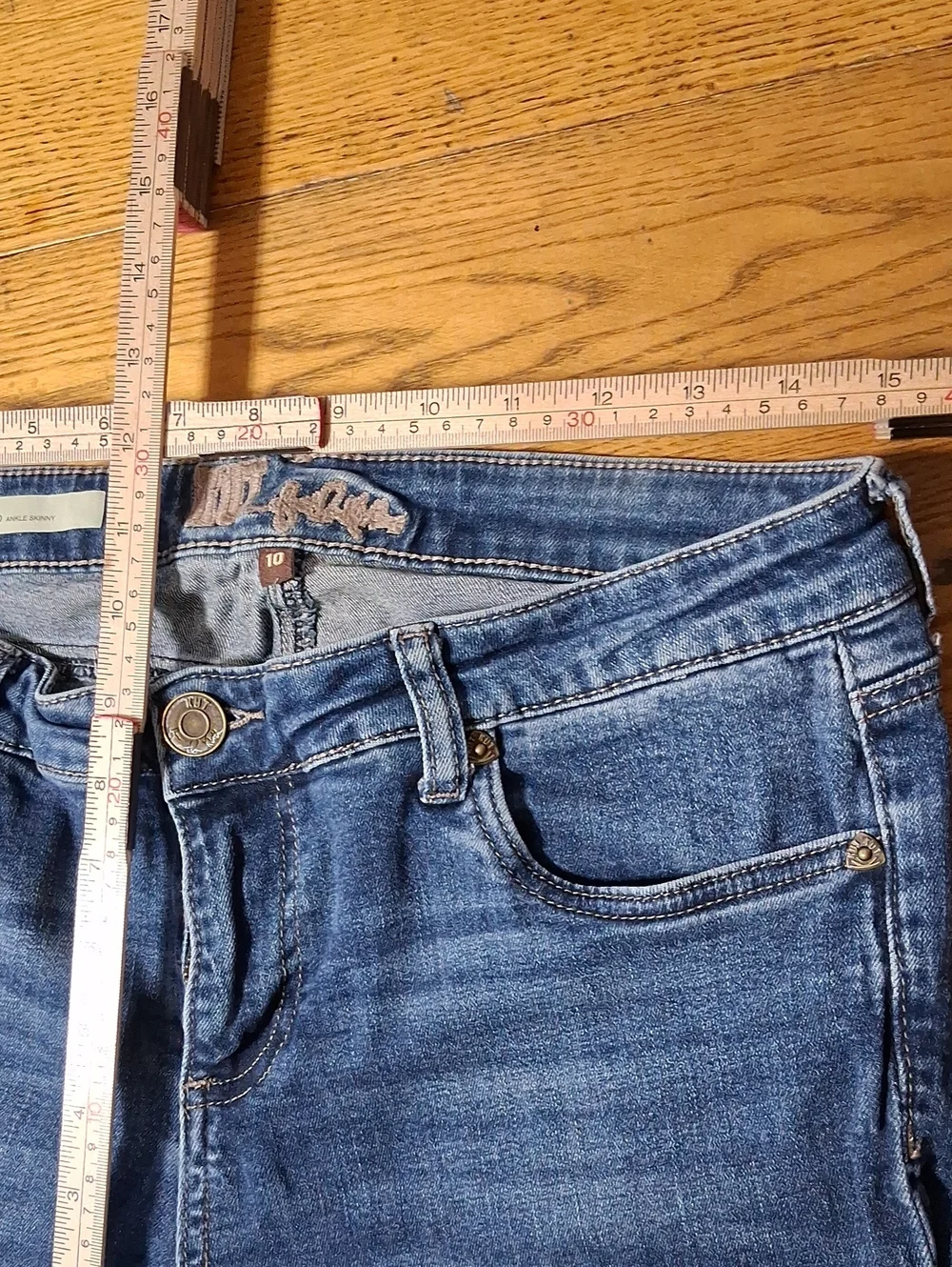 KUT FROM THE KLOTH Jeans Womens 10 BLUE CARLO ANKLE SKINNY DENIM Preowned